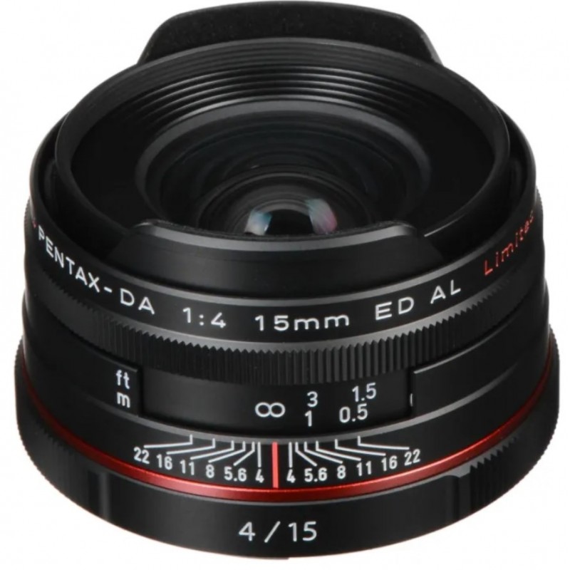 Pentax DA 15mm f/4 Limited ED AL HD Lens Black