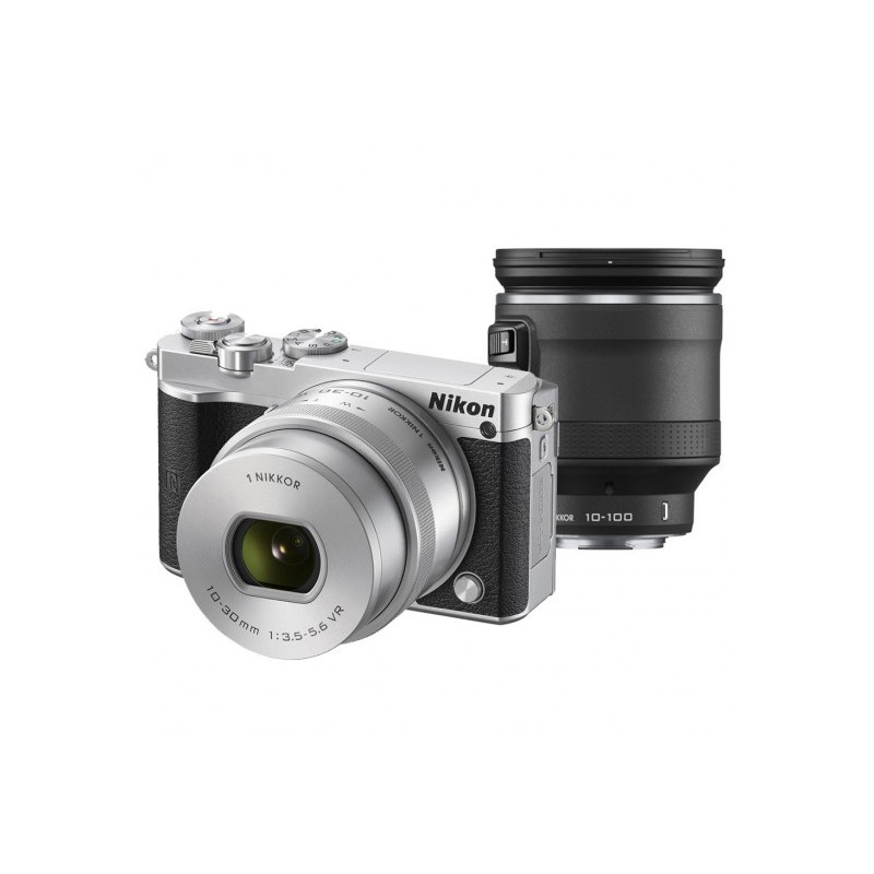 Nikon 1 J5 Silver + 10-30mm + 10-100mm Vlog Kit