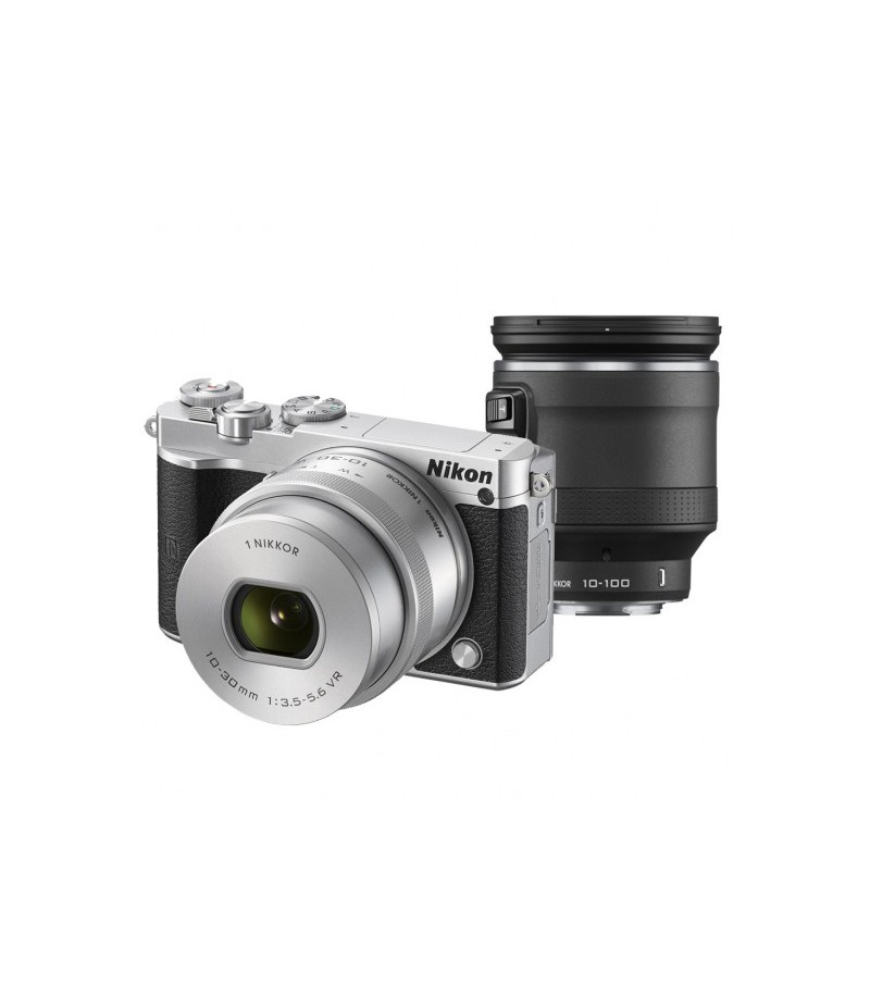 Nikon 1 J5 Silver + 10-30mm + 10-100mm Vlog Kit